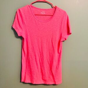 J Crew Pink Short Sleeve T-Shirt. 100% Cotton.